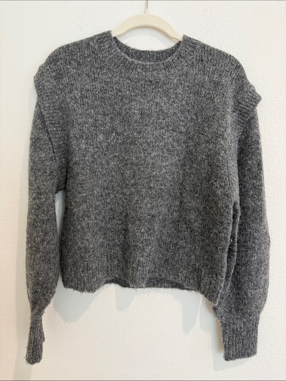 Treasure and Bond Cozy Crewneck Gray Women's Sweater